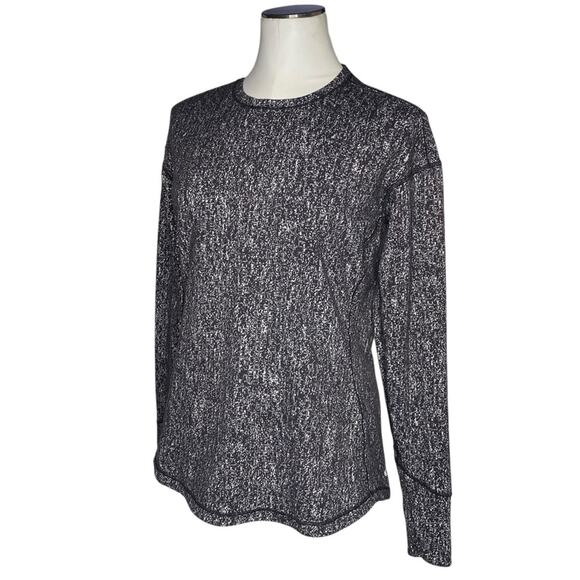 Lululemon Outrun Long Sleeve Suited Print White Black - Picture 4 of 12